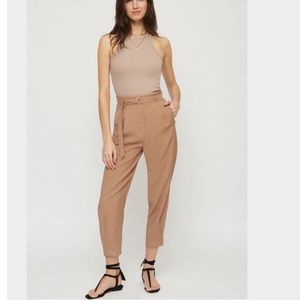 Dynamite belted barrel leg pants